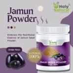 Holy Natural Jamun Seeds Powder - 250 GM | Pure & Natural | For Healthy Digestion, Immune System & Sugar Levels - Image 4