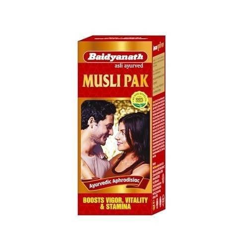 uk41Jnx9MDIvL-1.jpg Baidyanath Red Musli Pak - Made With Pure Safed Musli For Strength And Vitality - 250G Powder - Fast UK Delivery - Image 1