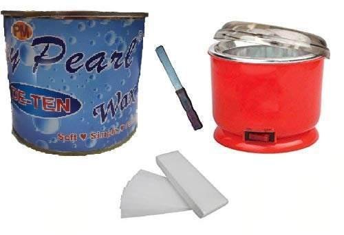 uk41Js4LVJMbL-1.jpg PMPEARL Waxing Kit Combo (Auto Cut Wax Heater + D-Tan Wax (600 gm) + Wax Strips (30) + Wax Spatula) - Fast UK Delivery - Image 1