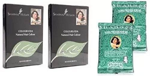 uk41KWYaRvvaL-1.jpg Shahnaz Husain Colourveda & Forever Henna Precious Herb Hair Color (Blackish Brown, 2) - Fast UK Delivery - Image 1