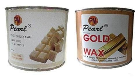 uk41M5RzP74pL-1.jpg PMPEARL Wax Combo -White Chocolate Wax (600 gm) + Gold Wax (600 gm) - Fast UK Delivery - Image 1