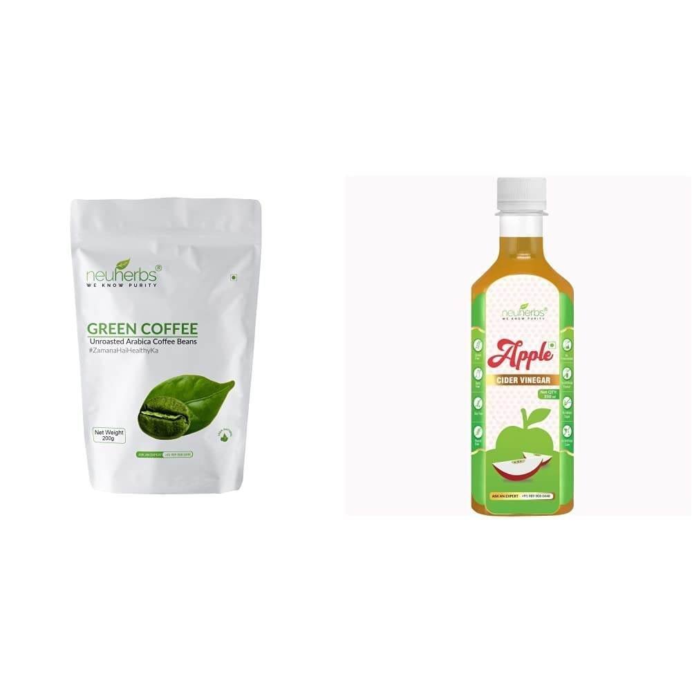 uk41MH1N2cCVL-1.jpg Neuherbs weight loss combo: Green Coffee Beans, 200g and Apple Cider Vinegar, 350ml - Fast UK Delivery - Image 1