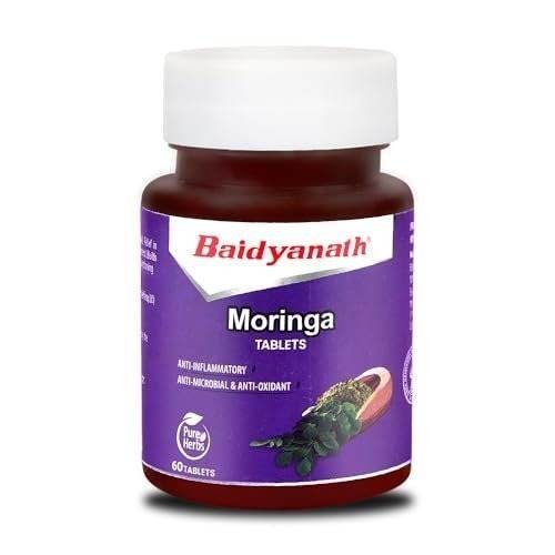 uk41NMiUNV1oL-1.jpg Baidyanath Moringa Tablets - 60 Tab | Helpful in Overall Health & Wellness |Helps in Digestion & Acts as a Detoxifier | Supports Healthy Cholesterol Level (Pack of 1) - Fast UK Delivery - Image 1