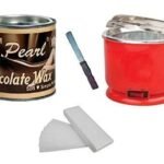 PMPEARL Chocolate Wax with 90 Wax Strips Pack and Wax Auto Cut Heater & Wax Knife (Pack of 2) - Fast UK Delivery