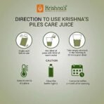 KRISHNA'S HERBAL & AYURVEDA Piles Care Juice - 500 ml | Ayurvedic piles care expert | Goodness of Chitrak Mool, Bachh, Kutaj, Bilav & 6 other herbs - Fast UK Delivery - Image 7
