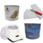 PMPEARL Waxing Kit Combo Wax Machine (Wax Heater + White Chocolate Wax (600 gm) + Dtan Wax (600 gm) + Wax Strips (30) + Wax Spatula) - Fast UK Delivery