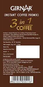 Girnar Instant Premix 3 in 1 Coffee (10 Sachets) - Fast UK Delivery - Image 4