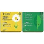 Teabox Chamomile Green Tea for Stress Relief & Good Sleep, 50 Silken Pyramid Tea Bags & Teabox Organic Green Mint Tea 25 Teabags - Fast UK Delivery - Image 2