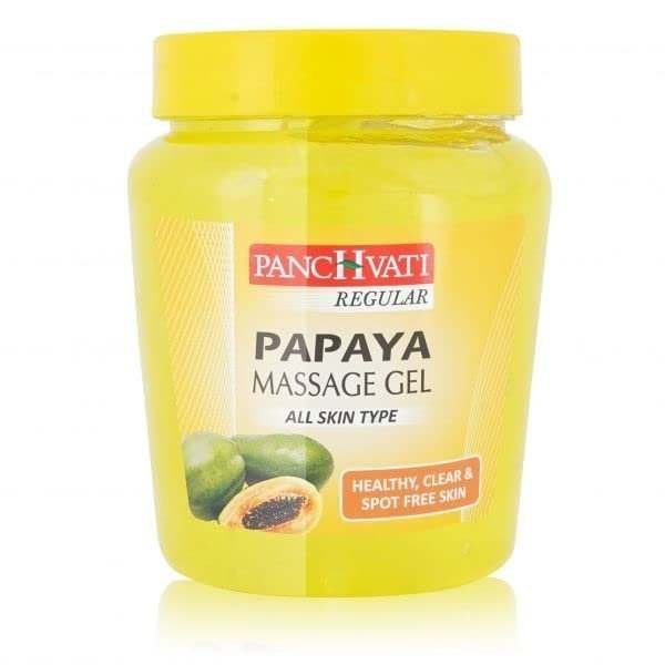 uk41UmIb24hAL-1.jpg Panchvati Herbals Papaya Face Massage Gel Brightens the skin Removes dead skin cells 500 ml - Image 1