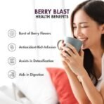 Tea Treasure Organic Berry Blast Tea - 50 Gm - Berry Mix Tea Blend of Strawberry - Fast UK Delivery - Image 3
