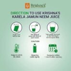 KRISHNA'S HERBAL & AYURVEDA Karela Jamun Neem Mix Juice - 500 Ml, (Pack Of 2), Blend Of Fresh Karela, Neem Juice & Jamun Seeds Ayurvedic Solution For Balancing Sugar Levels - Fast UK Delivery - Image 7