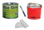 PMPEARL Aloevera Wax for Hair Removal + 90 Wax Strips with Auto Cut Heater & Wax Knife (Pack of 2) - Fast UK Delivery