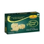 Haldiram's Nagpur Pack of 4 Soan papdi (Orange, Coconut, chocolate, Dessi ghee flavour)250g Each with Bhujiya Jar 600g Combo Pack - Fast UK Delivery - Image 5