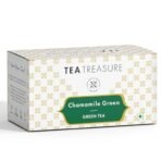 Tea Treasure Chamomile Green Tea Bags | Chamomile Green Tea Reduces Insomnia | Lowers Cholesterol | Stress Relief | Good Sleep (18 Pyramid Tea Bags) - Fast UK Delivery - Image 2