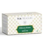 Tea Treasure Hibiscus Green Tea Box 10 Pyramid Tea Bags | Aids Keeps Liver Healthy | Improves Digestion | Helps Reduce Stress - Fast UK Delivery - Image 2