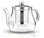 Octavius | Pear Shape Glass Tea Pot with Infuser - 600 ml | Borosilicate Glass | Heat Resistant | Green Tea Maker | Loose Leaf Tea Maker | Ideal for 4 Cups - Fast UK Delivery - Image 2