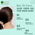 Bliss of Earth Aloe Vera Gel Pure Crystal Clear | Best For Face, Body & Hair | Effective Cooling, Soothing & Hydrating | Colour and Fragrance free Alcohol and Paraben Free | 200GM - Fast UK Delivery - Image 5