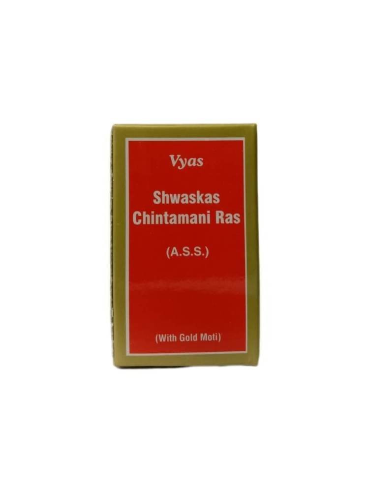 uk41bpCU-cReL-1.jpg VYAS Shwaskas Chintamani Ras (Swarna Moti Yukt) - 25Tablets (PACK OF 1) - Fast UK Delivery - Image 1