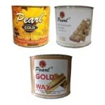 PMPEARL Wax Combo - White Chocolate + Cold + Gold Hair Removal Wax (600 gm) x 3 pcs - Fast UK Delivery