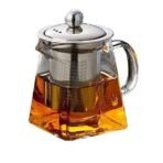 Octavius | Pyramid Shape Borosilicate Glass Tea Pot with Infuser - 900 Ml | Removable Infuser & Lid | Heat Resistant | Green Tea Maker | Loose Leaf Tea Maker | Ideal for 6 to 7 Cups - Fast UK Delivery - Image 2