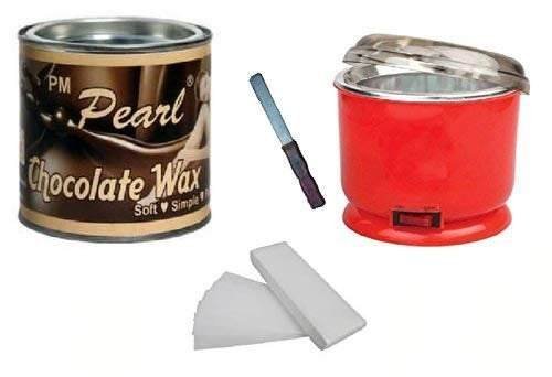 uk41e8u1qxyL-1.jpg PMPEARL Automatic Waxing 'Electric Wax Heater Device, Full Body Wax (600 g) Tin Can, Non-Woven Waxing Strips (60 Strips), Wax Applicator Knife and Waxing Kit - Fast UK Delivery - Image 1