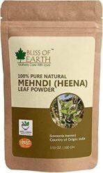 Bliss of Earth 100% Pure & Natural Henna Powder | 100GM | Natural Hair Color |Shiny Hair | Mehandi Powder - Fast UK Delivery - Image 2