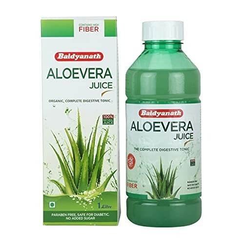 uk41gUYFs2uLS-1.jpg Baidyanath Jhansi Aloevera Juice 1 Litre Organic, Complete Digestive Tonic Paraben Free - Fast UK Delivery - Image 1