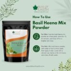 Bliss of Earth Herbal Henna For Hair Basil, Blended With Herbs Amla, Neem, Babul Gum and & Basil Essential Oil For Long Lasting Hair Color, Hair Nourishment, 100gm - Fast UK Delivery - Image 6