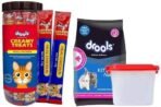 Drools Creamy cat Treats, Real Chicken, 375 gm (Pack of 25) & Drools Kitten(1-12 Months) Dry Cat Food, Ocean Fish, 1.2kg with Free Container - Fast UK Delivery - Image 2