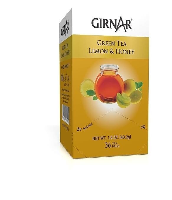 uk41hTPXaEMIL-1.jpg Girnar Green Tea Lemon & Honey (36 Tea Bags) - Fast UK Delivery - Image 1