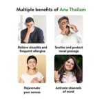 KERALA ayurveda Anu Thailam 10Ml|For Nasya|Nasal Oil For Sinusitis,& Nasal Congestion|Soothe Headache & Migraine|For Clear Breathing|Good Eyesight|With Jivanti,Yashtimadhu,Hrivera & Bilva (Pack Of 3) - Image 5
