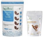Neuherbs Raw Unroasted Flax Seeds with Fiber for Weight Loss: 400 g & Raw Sunflower Seeds, 200 g - Fast UK Delivery - Image 2