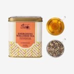 The Indian Chai Energising Wellness Tea 30 Pyramid Tea Bags with Yerba Mate, Ashwagandha, Ginkgo Biloba, Panax Ginseng, Nettle etc. for Energy, Focus, Digestion and Weight Loss, Herbal Tea - Fast UK Delivery - Image 3