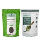 Neuherbs Green coffee bean powder and Chia Seeds Combo For Weight management, good digestion and body detoxification- 200 Gram Each - Fast UK Delivery - Image 2