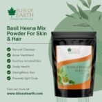 Bliss of Earth Herbal Henna For Hair Basil, Blended With Herbs Amla, Neem, Babul Gum and & Basil Essential Oil For Long Lasting Hair Color, Hair Nourishment, 100gm - Fast UK Delivery - Image 5