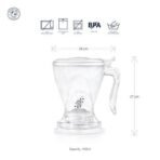 Dancing Leaf Elegante Tea Maker with in-Built Infuser | BPA - Free Material (Tritan) | Bottom Dispensing System | Anti - Drip Technology | Coaster Included | Capacity 550ml - Fast Shipping to USA & Canada - Image 6