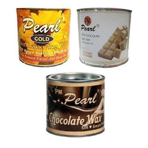 uk41kUbo0r3PL-1.jpg PMPEARL Wax Combo - Chocolate + Gold + White Chocolate Hair Removal Wax (600 gm) - Fast UK Delivery - Image 1