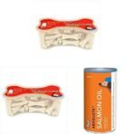 Drools Absolute Calcium Bone Jar, Dog Treats - 40 Pieces (600g) & Absolute Calcium Bone Jar, Dog Treats - 20 Pieces (300 g) & Absolute Salmon Oil Syrup - Dog Supplement, 150 ml - Fast UK Delivery - Image 2