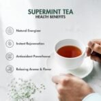 TEA TREASURE Spearmint Green Tea 50gm | High in Vitamin A | Rich in Antioxidants | Helps Reduce Stress | Improve Memory | Herbal Loose Leaf Tea Caffeine Free Natural Ingredients Non GMO Premium Pack - Fast UK Delivery - Image 7