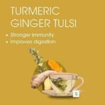 Teabox Organic Turmeric Ginger Tulsi Green Tea 25 Teabags & Teabox Organic Jasmine Green Tea 25 Teabags | Sourced From Madurai | For Calm Mind and Relaxation - Fast UK Delivery - Image 5
