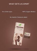 CURA MULTANI MITII FACE PACK 200GM II With Rose Water II For all Skin Types II 8 Sachets 25gm each - Image 6