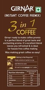 Girnar Instant Premix 3 in 1 Coffee (10 Sachets) - Fast UK Delivery - Image 3