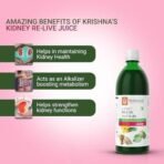 KRISHNA'S HERBAL & AYURVEDA Kidney Re-Live Juice-1000 Ml|For Healthy Kidneys|Enriched With 23 Herbs Like Pashanbhed,Kaunch Beej,Arjun Chaal|Natural Blood Purifier|With Vitamin C|Sugar Free Juice - Fast UK Delivery - Image 5