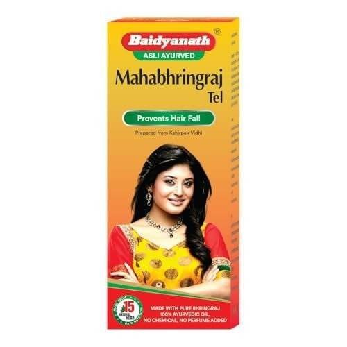 uk41odLEXRPzL-1.jpg Baidyanath Mahabhringraj Oil | Ayurvedic Hair Oil - 200 Ml + Free Hair Root Comb - Fast UK Delivery - Image 1