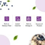Neuherbs Omega Instant Oats with chia seeds 1kg | Ready to eat cereal, Whole Grain, Breakfast Cereal & Gluten free - Fast UK Delivery - Image 3