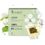 Teabox Jasmine Green Tea 50 Teabags | Sourced From Madurai | For Calm Mind and Relaxation | Made with 100% Whole Leaf, Natural Jasmine Flowers & Natural Flavors - Fast UK Delivery - Image 2
