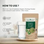 Neuherbs Organic Moringa Powder | Drumstick Leaf Powder/Churna | Rich In Antioxidant & Protein To Support Digestion, Hair & Skin Health | Certified Organic - 100g - Fast UK Delivery - Image 7