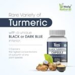 Holy Natural Black Turmeric Capsules - 120 Capsules (500 mg/cap) | 100% Potent Black Turmeric Powder Use | 100% Pure and Natural Capsules - Image 4