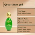 Girnar Attar 9ml | Non-Alcoholic Premium Concentrated Perfume | Rose, Saffron, Oud Shanaya, Agarwood, Caramel & Woody Scent - Fast UK Delivery - Image 4