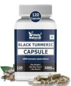 Holy Natural Black Turmeric Capsules - 120 Capsules (500 mg/cap) | 100% Potent Black Turmeric Powder Use | 100% Pure and Natural Capsules - Image 2
